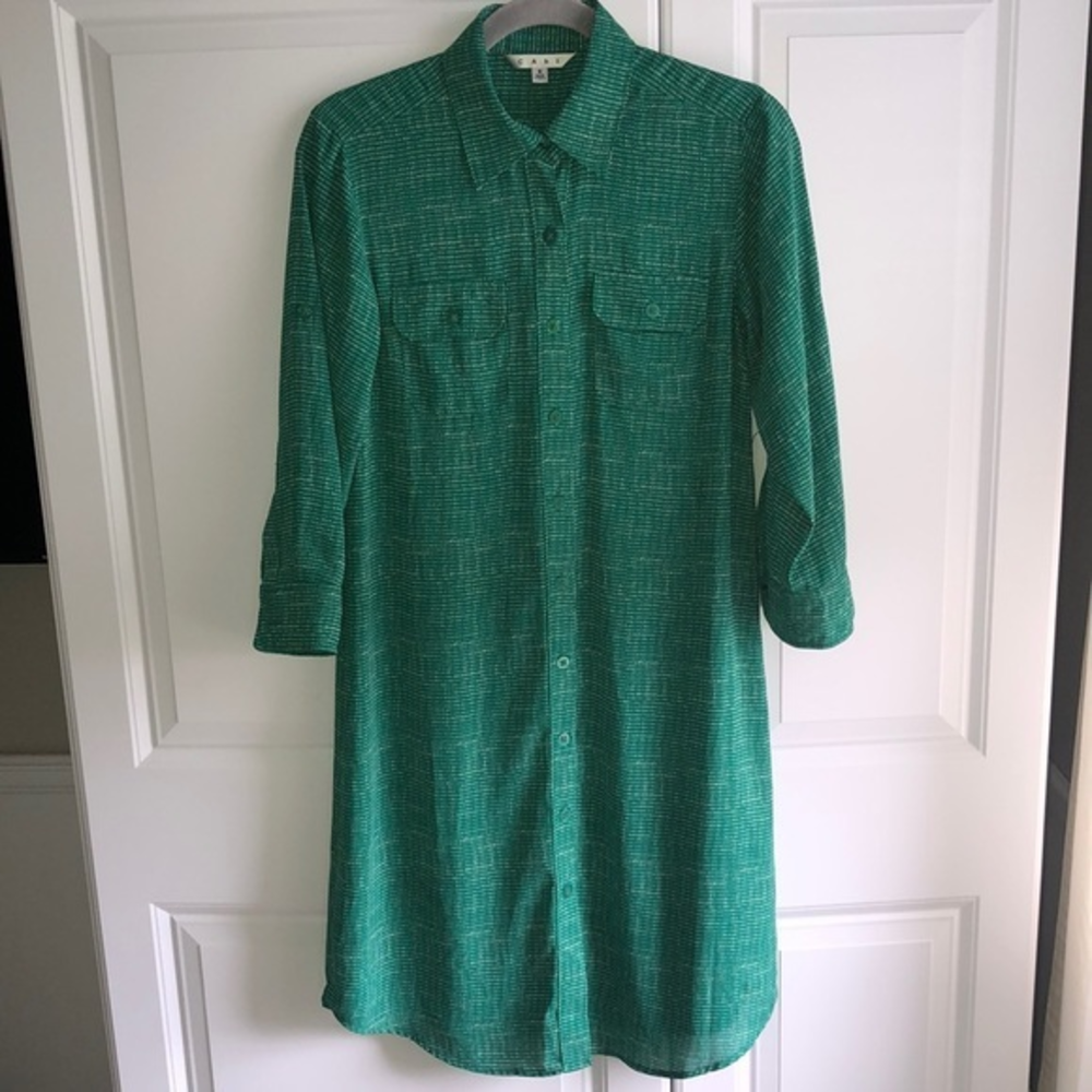 Cabi Shirt Dress Women’s Size Small‎ Green